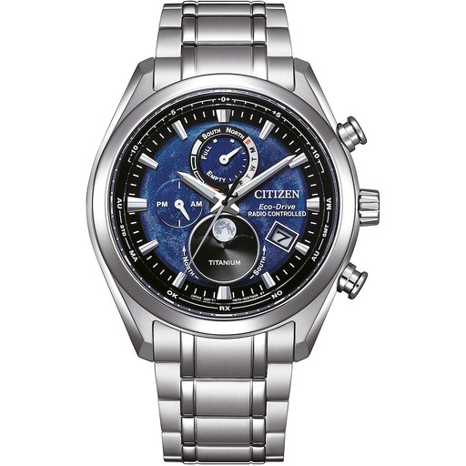 Hodinky Citizen BY1010-81L Eco-Drive Moon Phase Titanium Radio Contr. Watch