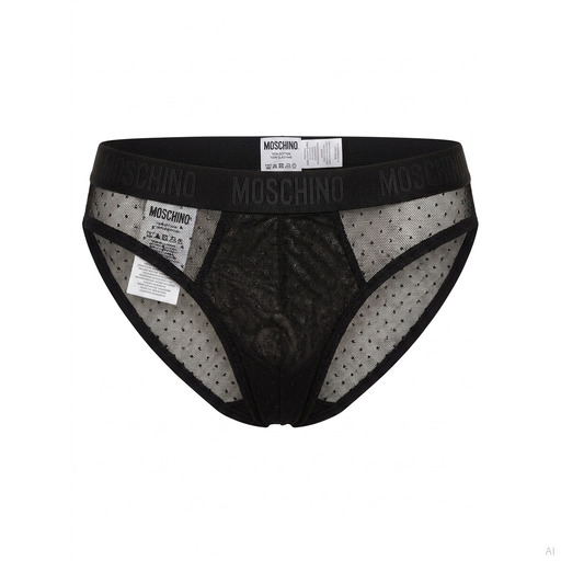 Moschino Lace Mesh Brief Black