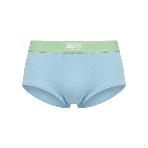 Moschino Ribbed Trunk Light Blue Green
