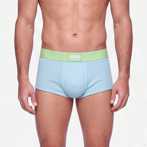 Moschino Ribbed Trunk Light Blue Green