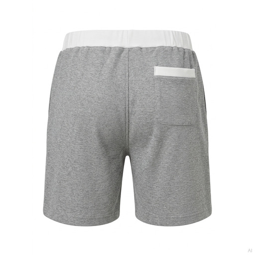 Moschino Ribbed Logo Waistband Shorts Grey