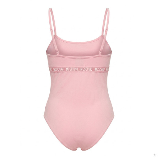 Moschino Logo Band Bodysuit Pink