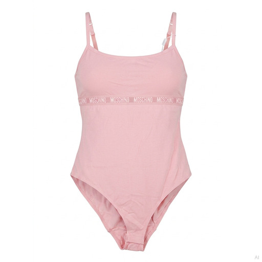Moschino Logo Band Bodysuit Pink