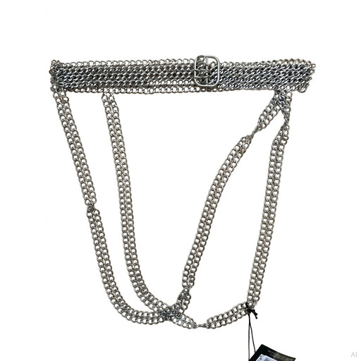Philosophy Multi-Layer Draped Chain Belt Silver