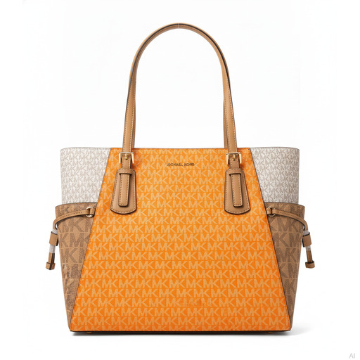 Michael Kors Voyager Signature Tote Pop Orange Multi