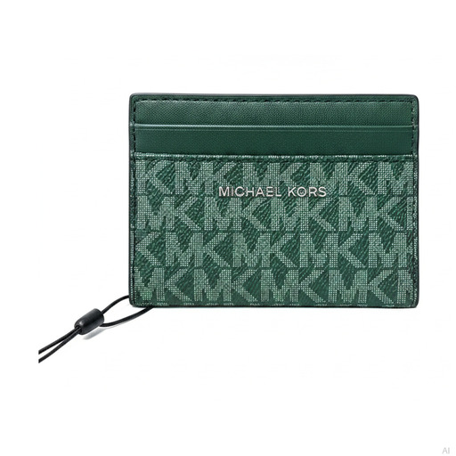 Michael Kors Cooper Logo Card Holder Moss Green