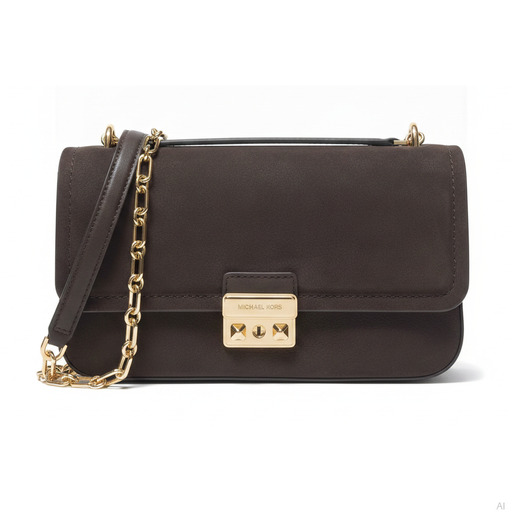 Michael Kors Çantë Slater Chocolate Suede Shoulder Bag