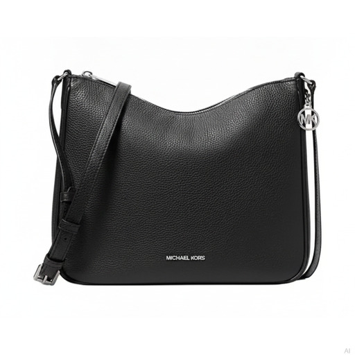 Michael Kors Nayla Black Leather Crossbody Bag