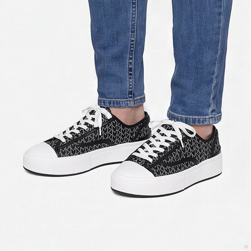 Michael Kors MK Logo Lace-Up Sneaker Black