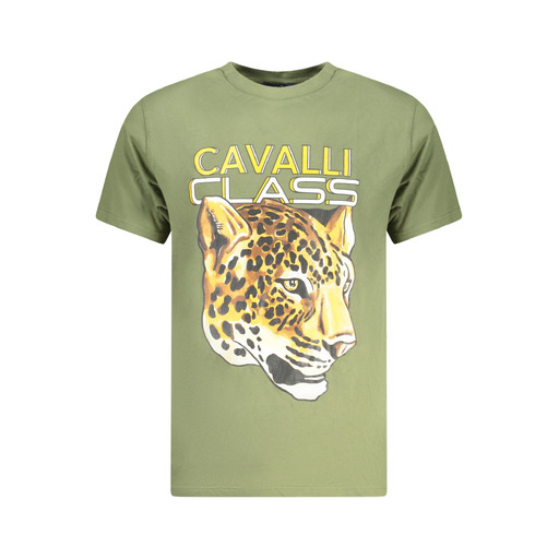 CAVALLI CLASS T-SHIRT MANICHE CORTE UOMO VERDE