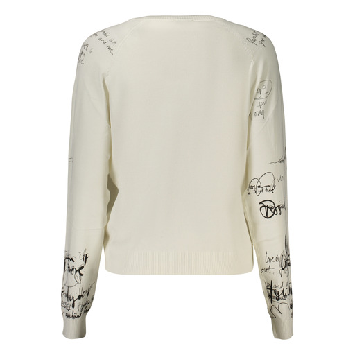 DESIGUAL MAGLIA DONNA BIANCO