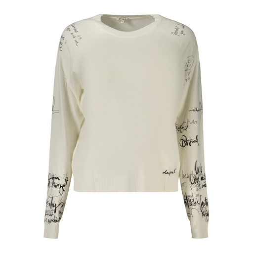 DESIGUAL MAGLIA DONNA BIANCO