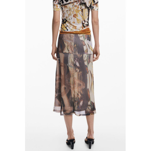DESIGUAL GONNA LONGUETTE DONNA BEIGE