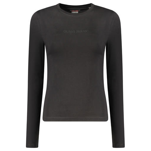 GUESS JEANS T-SHIRT MANICHE LUNGHE DONNA NERO