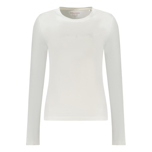 GUESS JEANS T-SHIRT MANICHE LUNGHE DONNA BIANCO