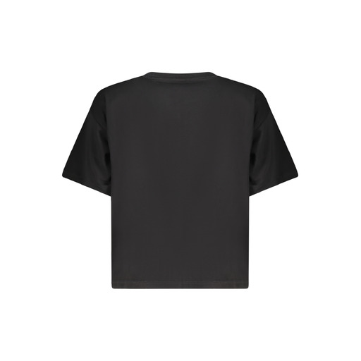 GUESS JEANS T-SHIRT MANICHE CORTE DONNA NERO