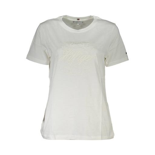 TOMMY HILFIGER T-SHIRT MANICHE CORTE DONNA BIANCO