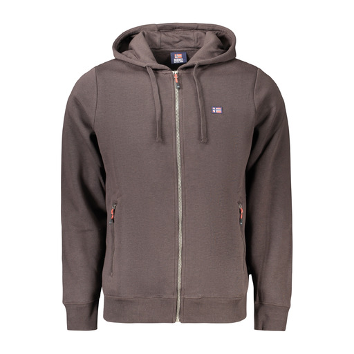 NORWAY 1963 FELPA CON ZIP UOMO MARRONE