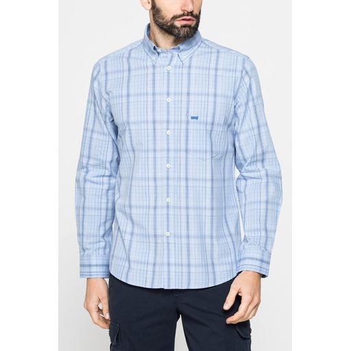 BUTTON-DOWN SHIRT WITH LONG SLEEVE AND POCKET