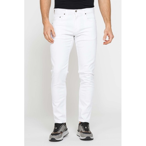 SLIM FIT COLOR JEANS IN OLD DYED STRETCH BULL DENIM