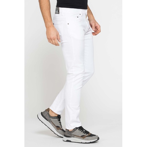 SLIM FIT COLOR JEANS IN OLD DYED STRETCH BULL DENIM