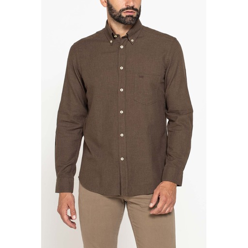 FLANNEL SHIRT IN SOLID COLOR WITH POCKET