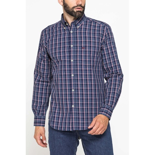 YARN-DYED FANTASY SHIRT WITH BUTTON-DOWN COLLAR