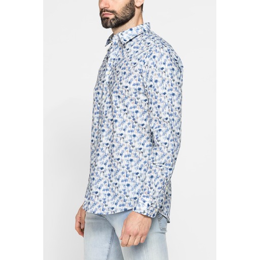 LIGHTWEIGHT COTTON SUMMER SHIRT WITH ITALIAN COLLAR