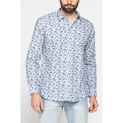 LIGHTWEIGHT COTTON SUMMER SHIRT WITH ITALIAN COLLAR