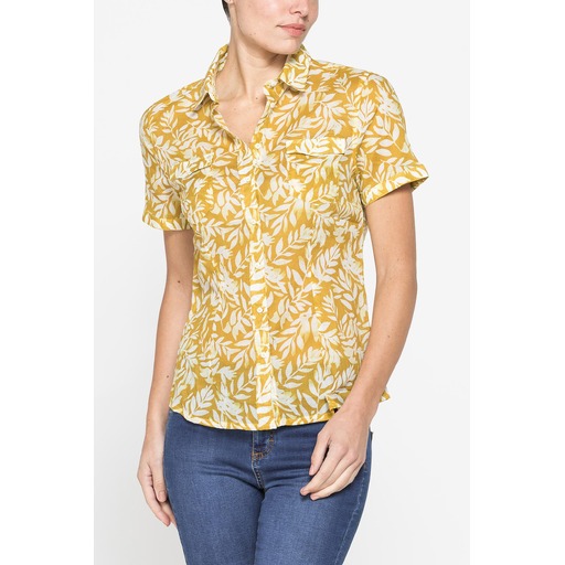 SHORT SLEEVED COTTON MUSLIN SHIRT