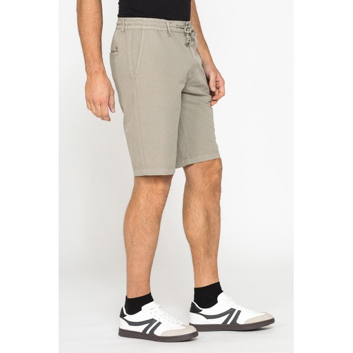 LIGHTWEIGHT RIPSTOP BERMUDA SHORTS WITH ELASTIC AND DRAWSTRING