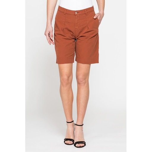 POPLIN BERMUDA SHORTS WITH PLEATS
