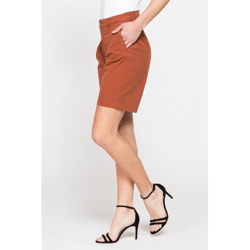 POPLIN BERMUDA SHORTS WITH PLEATS