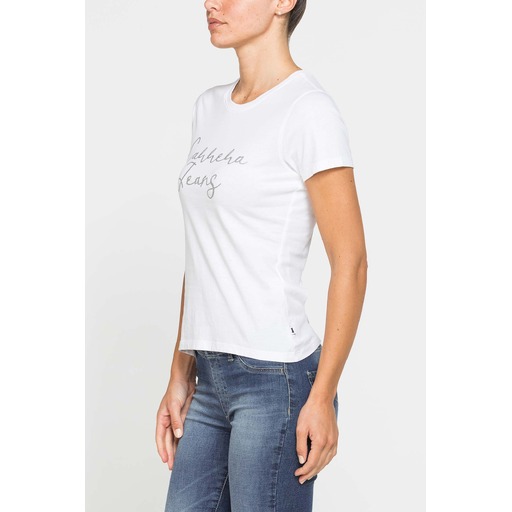 T -SHIRT WITH FRONTAL PRINT IN COTTON JERSEY