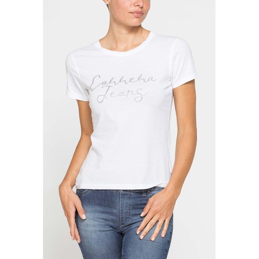 T -SHIRT WITH FRONTAL PRINT IN COTTON JERSEY