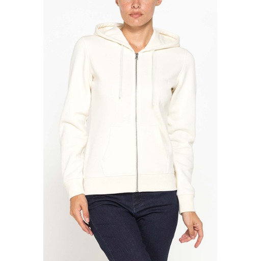 BASIC FULL ZIP HOODIE WITH HOOD MADE OF FLEECE FABRIC