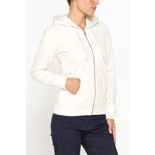 BASIC FULL ZIP HOODIE WITH HOOD MADE OF FLEECE FABRIC