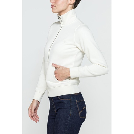 FULL ZIP SWEATSHIRT WITH HIGH-NECK IN FLEECE FABRIC