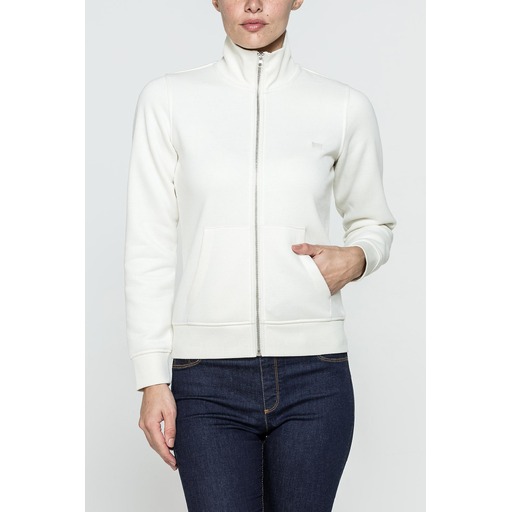 FULL ZIP SWEATSHIRT WITH HIGH-NECK IN FLEECE FABRIC