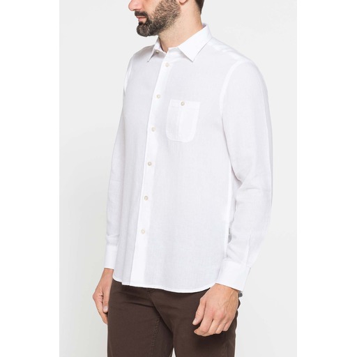 MEN'S LONG SLEEVE LINEN AND LYOCELL SHIRT