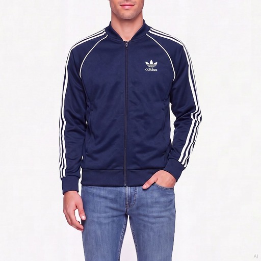 Adidas SST Navy Blue Zip Track Jacket