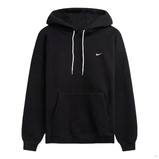 Nike Solo Swoosh Black Pullover Hoodie