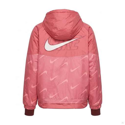 Nike Therma-FIT Swoosh Print Pink Hooded Jacket