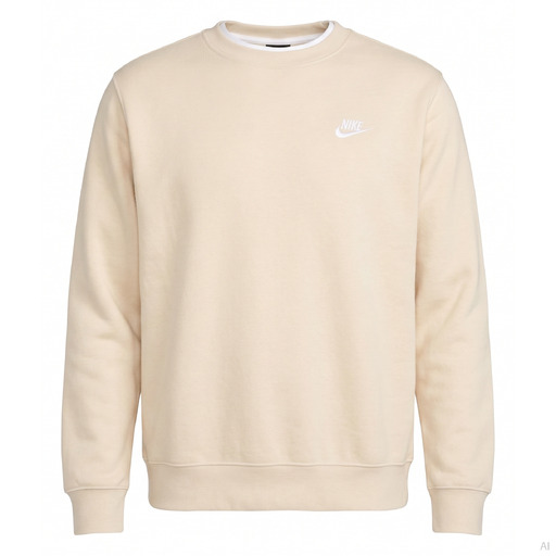 Nike Club Fleece Crewneck Sweatshirt Sand
