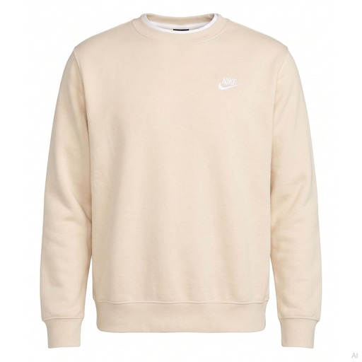 Nike Club Fleece Crewneck Sweatshirt Sand