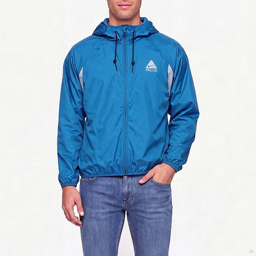Nike ACG Hooded Windbreaker Jacket Blue