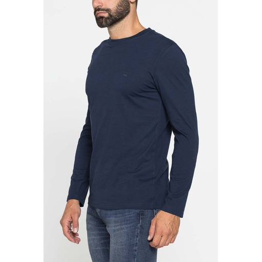 LONG SLEEVE T-SHIRT WITH ROUND NECK AND LOGO EMBROIDERY