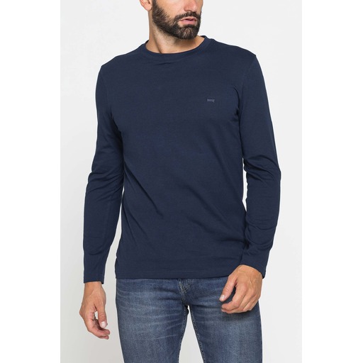 LONG SLEEVE T-SHIRT WITH ROUND NECK AND LOGO EMBROIDERY
