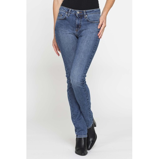 FIVE POCKETS WOMAN JEANS WITH REGULAR FIT IN STRETCH DENIM 12,2oz