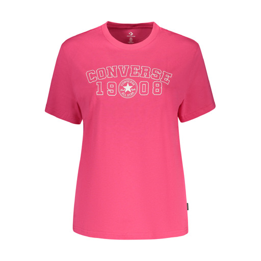 CONVERSE T-SHIRT MANICHE CORTE DONNA ROSA